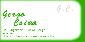 gergo csima business card