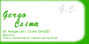 gergo csima business card